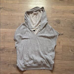 Gray Short Sleeve Hoodie
